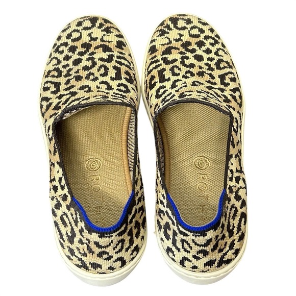 Rothy's The Original Slip On Sneaker Desert Cat Leopard Cheetah Women's Size 8.5 - Picture 8 of 10